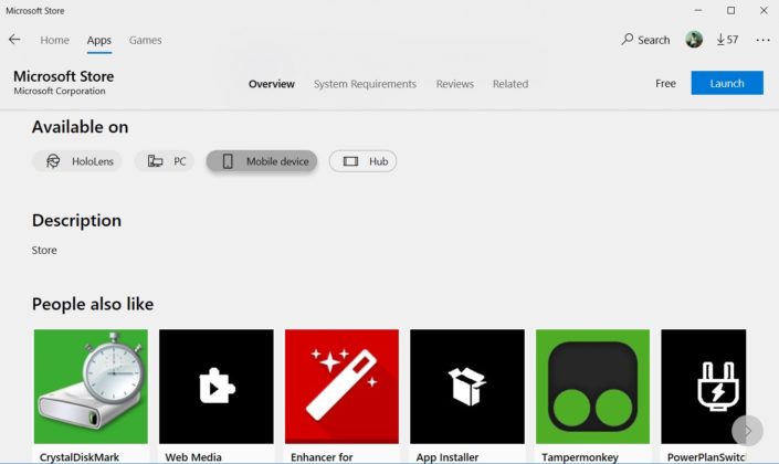 Microsoft Store improved interface