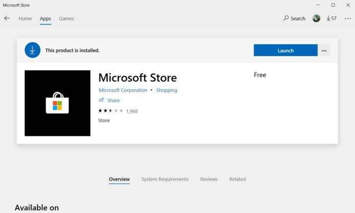 Microsoft Store on Windows 10