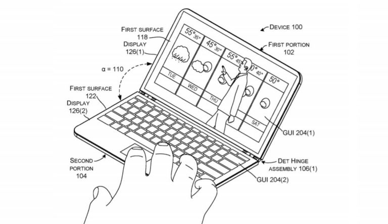 Microsoft Foldable Computer Microsoft's latest foldable mobile device patent shows off laptop mode