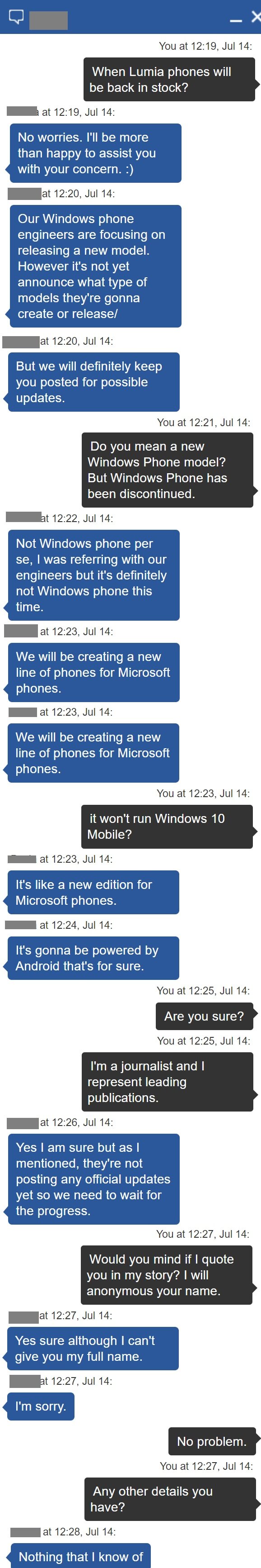 Microsoft phone leak