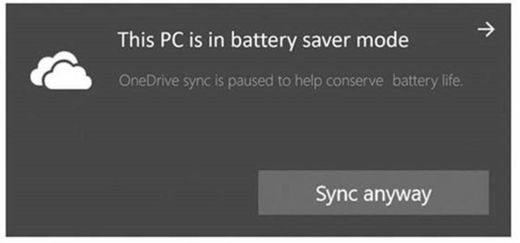 OneDrive battery life