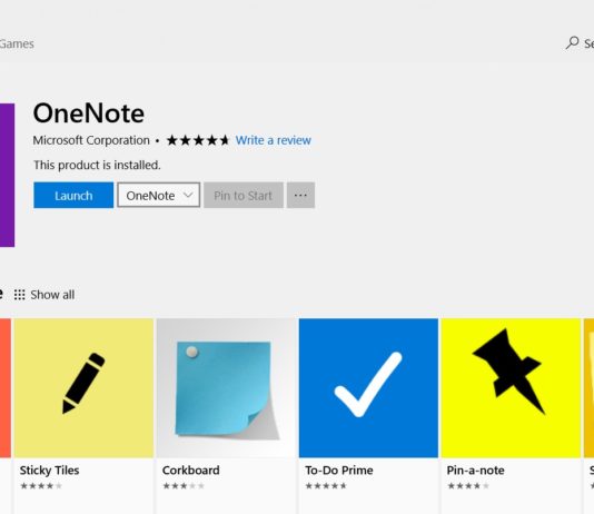 OneNote UWP