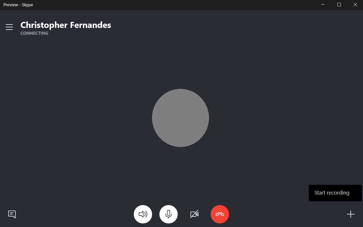 Skype call recording