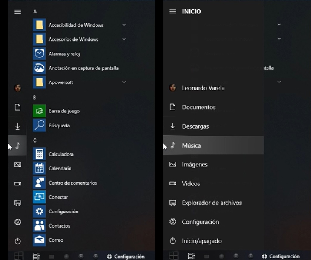 Start Menu in Windows 10