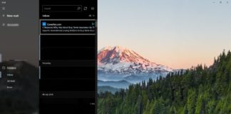 Windows 10 Mail App ads