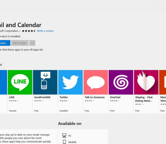 Windows 10 Mail and Calendar app