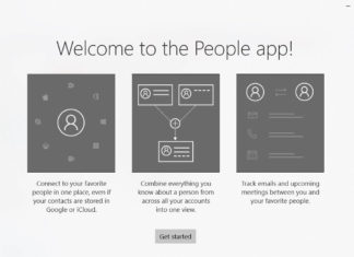 Windows 10 People app