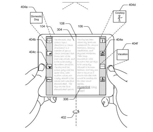 Hinged device patent