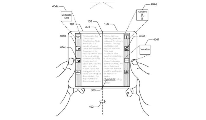 Hinged device patent