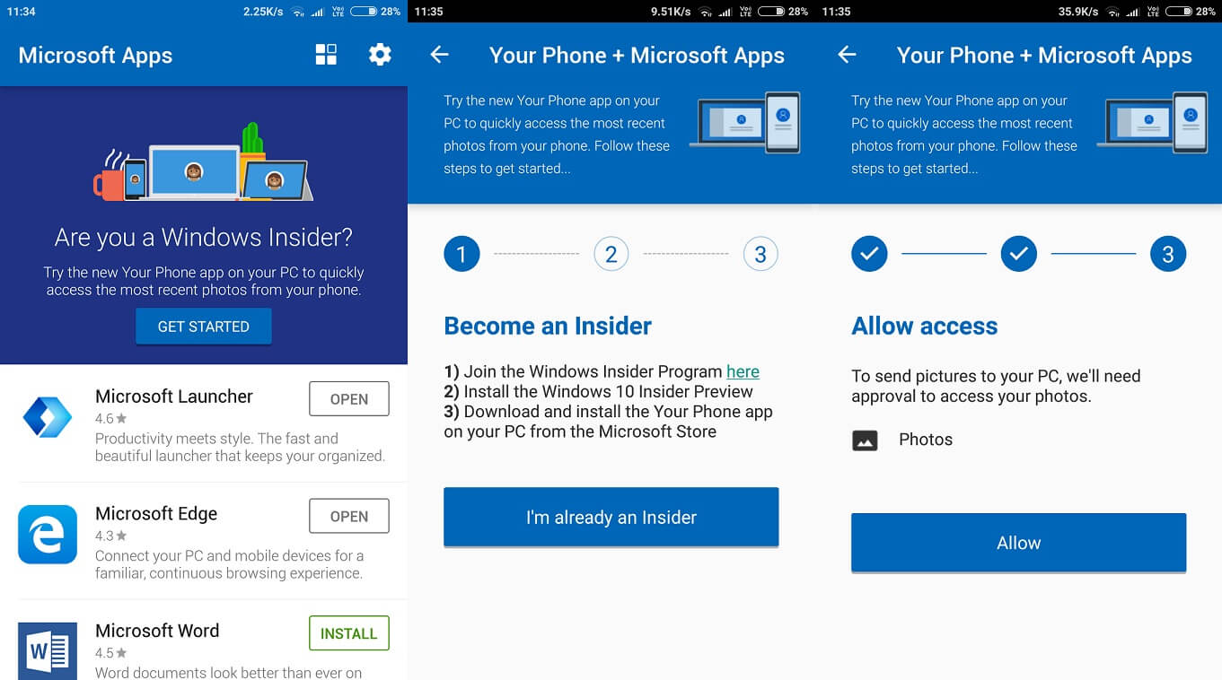 Microsoft Apps with Your Phone