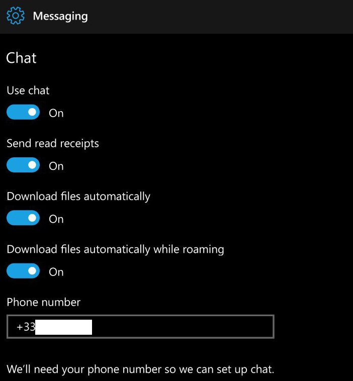 Microsoft Chat app