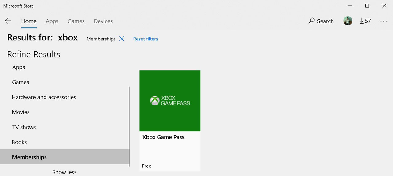 Microsoft Store memberships