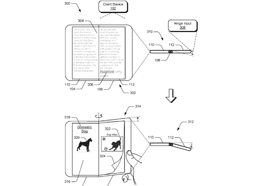 Microsoft patent for hinged device