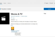 Movies and TV app