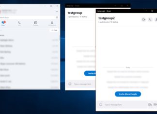 Skype split view
