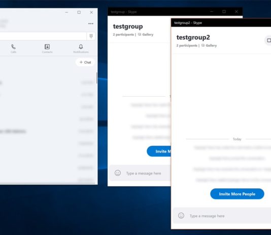 Skype split view