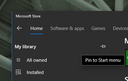 Store downloads and update button