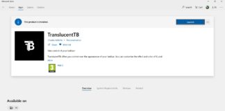 TranslucentTB for Microsoft Store