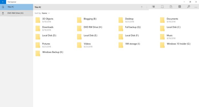 UWP File Explorer