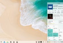 Windows 10 Action Center concept