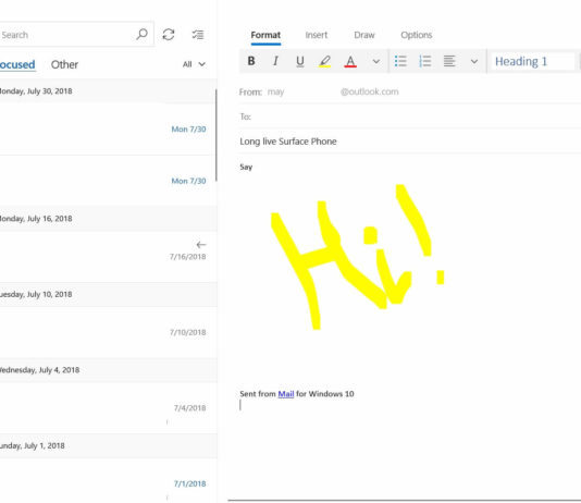 Windows 10 Mail app update