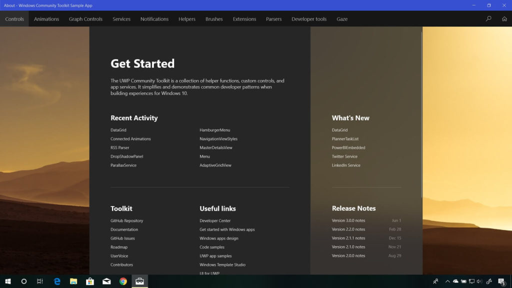 Windows Community Toolkit Sample App