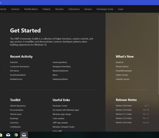 Windows Community Toolkit Sample App