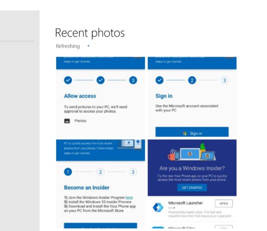 Your Phone app first look