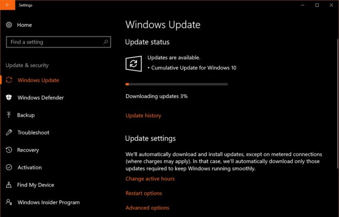 Cumulative update for Windows 10