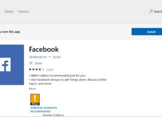 Facebook for Windows 10
