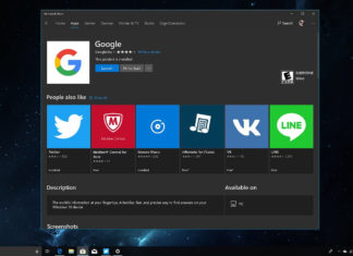 Google app in Store