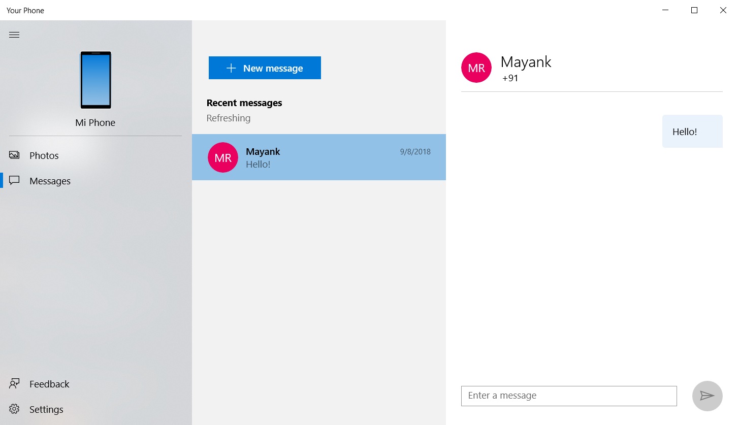 Messages integration