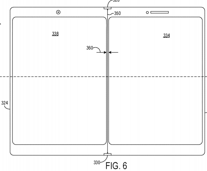 Microsoft dual screen patent