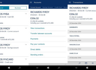 RBS Windows Phone app