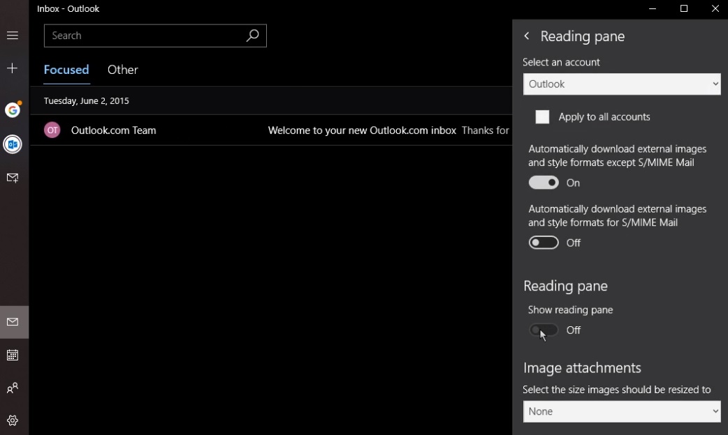 outlook reading pane not showing emails