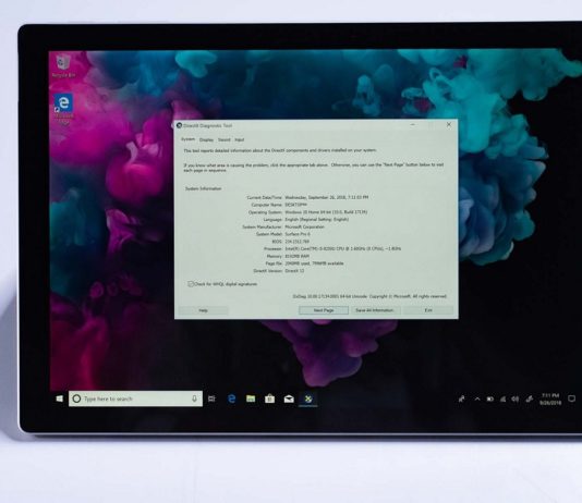 Surface Pro 6 specs