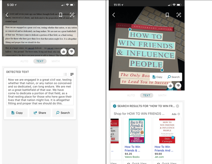 Text-Transcription in Bing