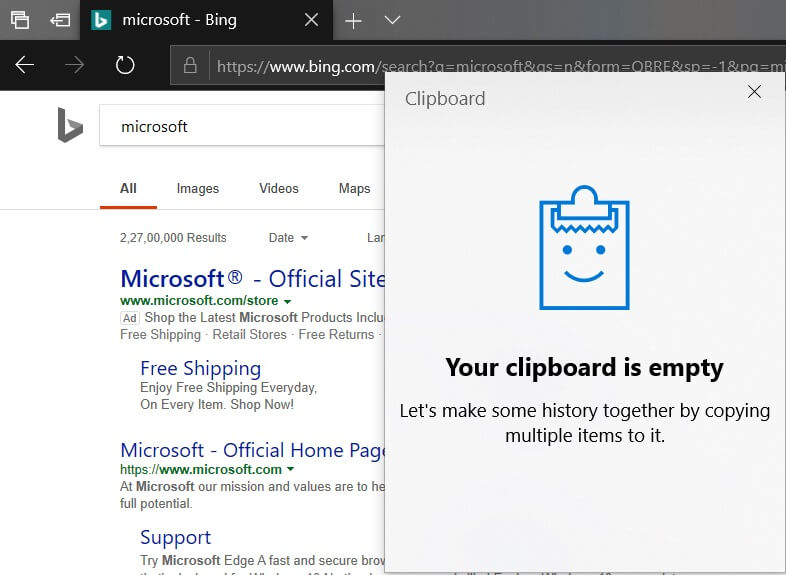 Windows 10 Clipboard hands on