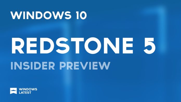 Windows 10 Redstone 5 builds