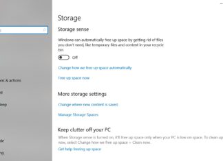 Windows 10 and Storage Sense