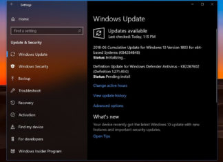 Windows 10 updates