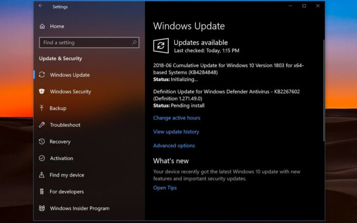 Windows 10 updates