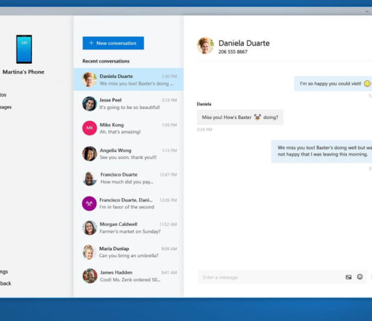 Your Phone app SMS feature
