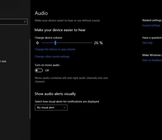 Audio in Windows 10