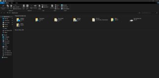 File Explorer with dark theme