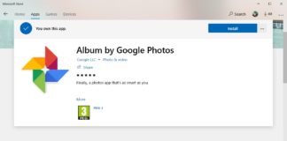 Google Photos app listing