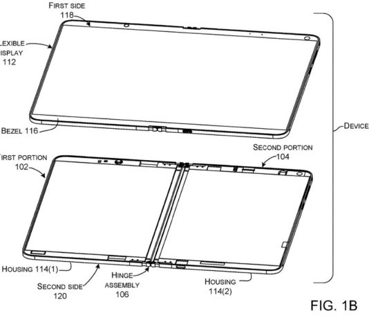 Microsoft patent for flexible device
