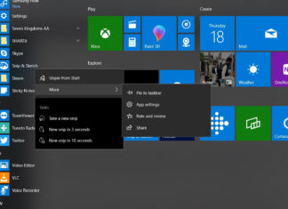 Start menu apps uninstall
