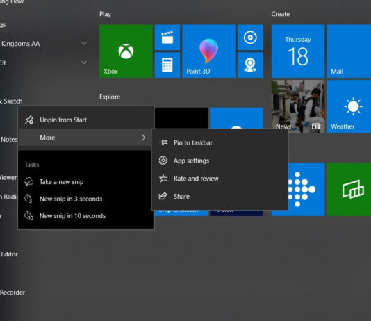 Start menu apps uninstall