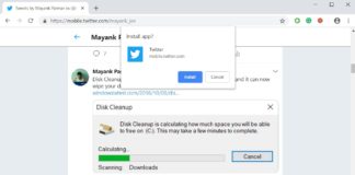 Twitter PWA Chrome